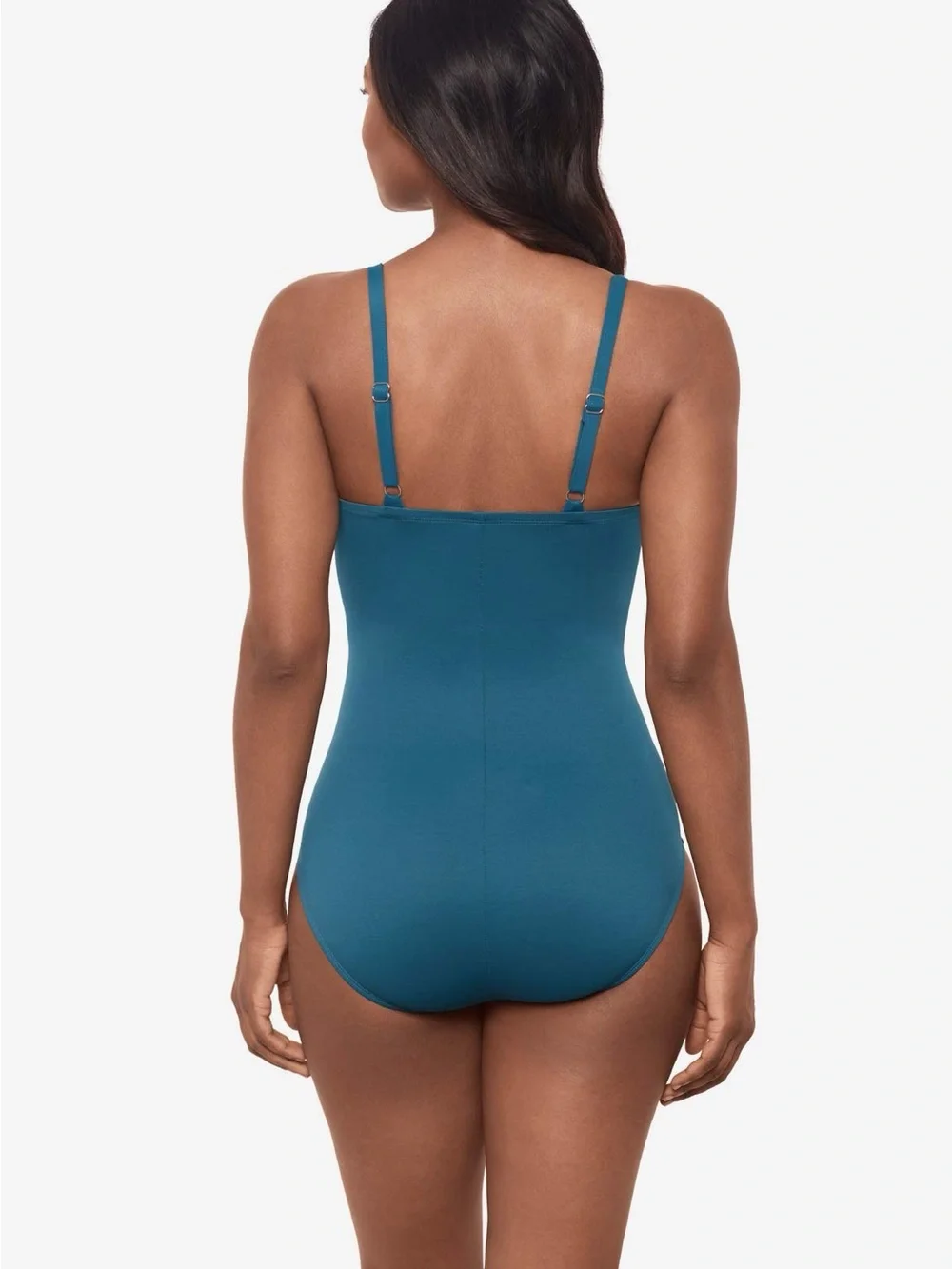 🆕 Miraclesuit Mystique Swimsuit One Piece  Mesh Slimming Teal Blue Size 16